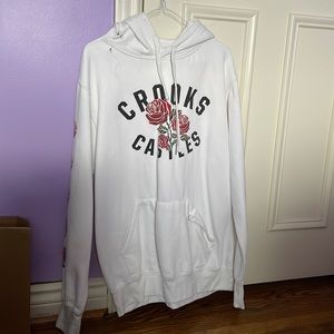 White crooks and castles hoodie